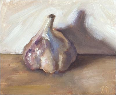 daily painting titled Head of New Garlic