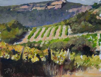 daily painting titled Vines near Pierreavon