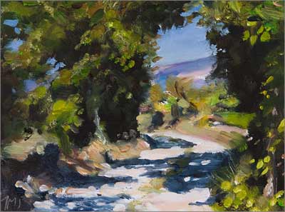 daily painting titled A Road in Provence