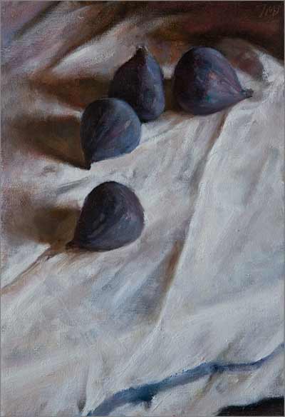 daily painting titled Black Figs
