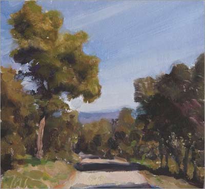 daily painting titled Road in the Dentelles de Montmirail