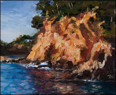 daily painting titled Cliffs at La Redonne