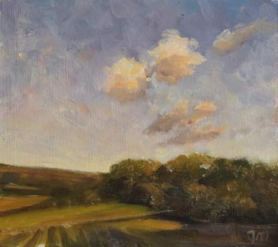 daily painting titled Evening at Les Couguieux