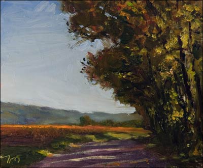 daily painting titled Road with Shadows