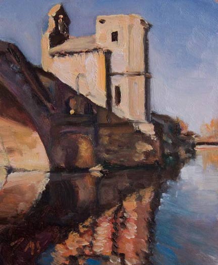 daily painting titled Le Pont St.-Benezet (le Pont d'Avignon)