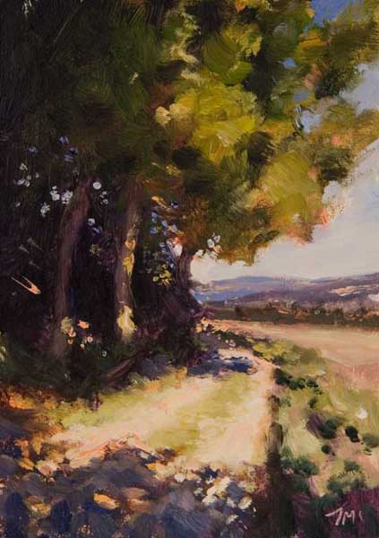 daily painting titled Chemin Tournant