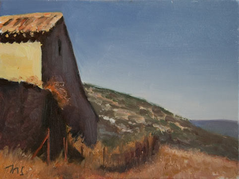 daily painting titled Abandoned Mas nr. Entrechaux