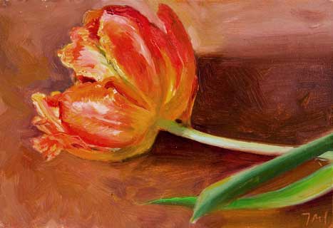daily painting titled Red Tulip