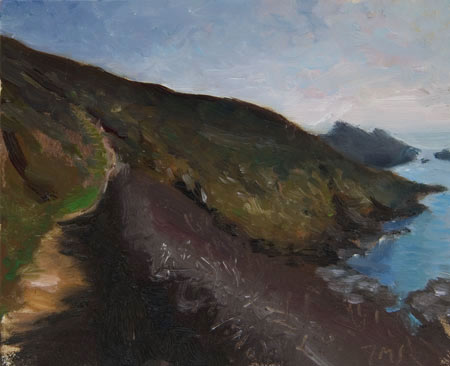 daily painting titled Cudden Point, Cornwall