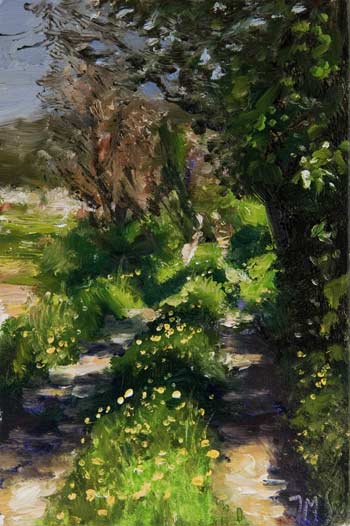 daily painting titled Chemin au Printemps
