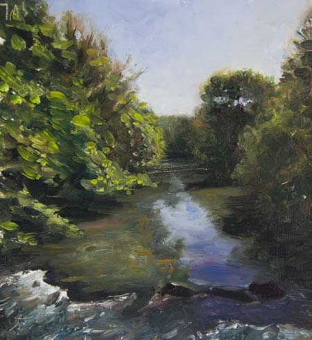 daily painting titled The River Sorgue at Althen