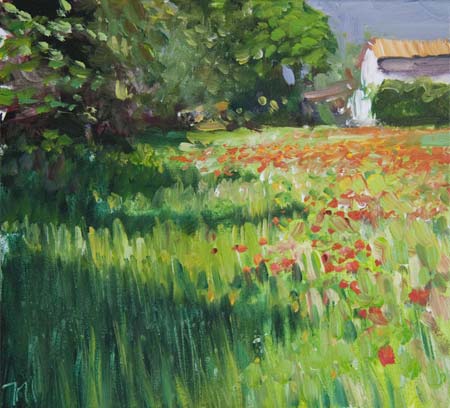 daily painting titled Poppyfield
