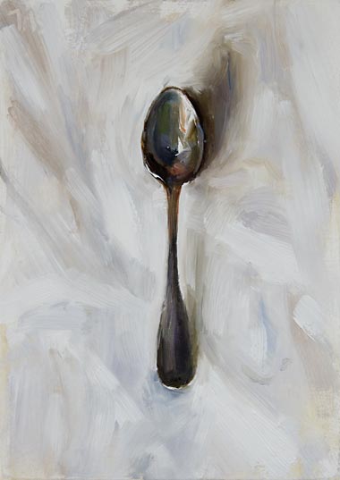 daily painting titled Silver Spoon