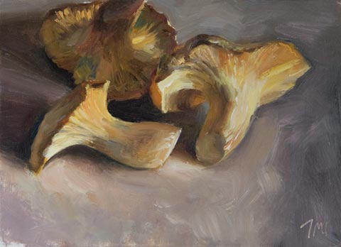 daily painting titled Girolles