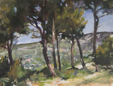daily painting titled A Stand of Trees (Route de Malaucene)