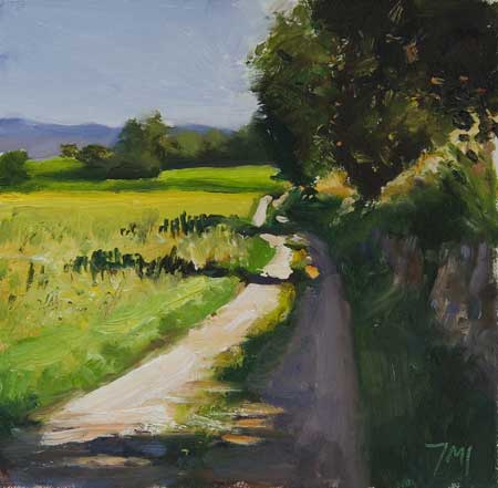 daily painting titled A Road in Provence #2