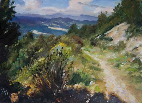 daily painting titled A Path in the Mountains