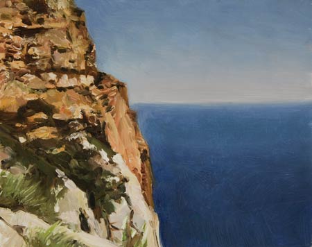 daily painting titled Cliffs Above Cassis
