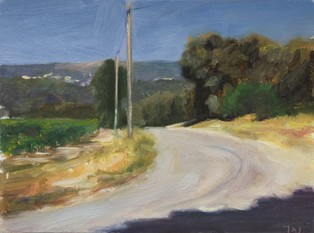 daily painting titled A Bend in the Road