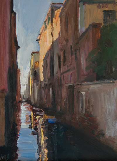 daily painting titled Venice, study #2