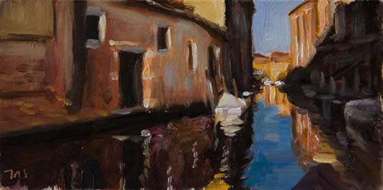 daily painting titled Side Canal, Venice