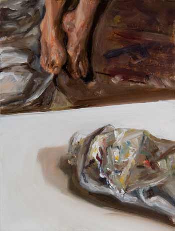 daily painting titled Lucien Freud and Cremnitz White
