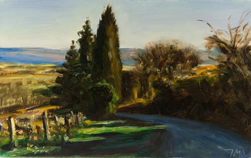 daily painting titled Late Afternoon below Crillon-le-Brave
