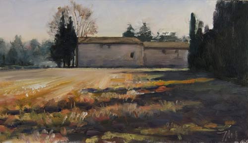daily painting titled Morning near Beaumes de Venise