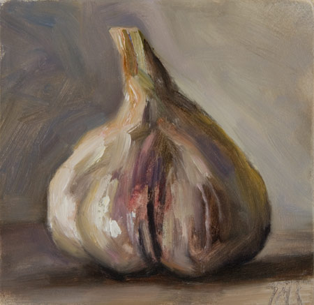 daily painting titled Head of Garlic