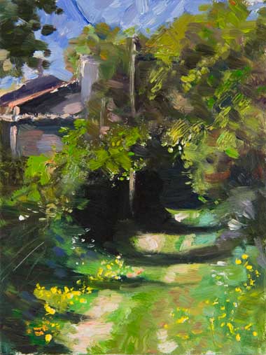 daily painting titled Green lane
