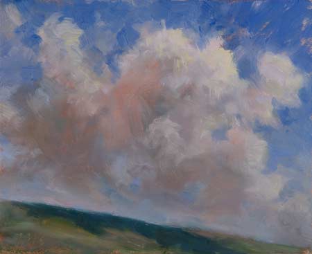 daily painting titled Cloud Study (View from my Window)