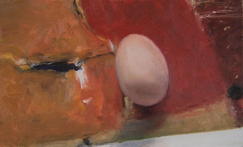 daily painting titled Diebenkorn and Egg