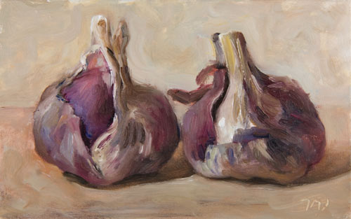 daily painting titled New Seasons Garlic