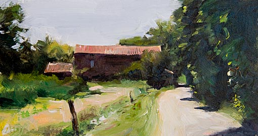 daily painting titled Road in the Midday Sun