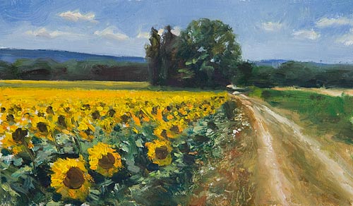 daily painting titled Field of Sunflowers