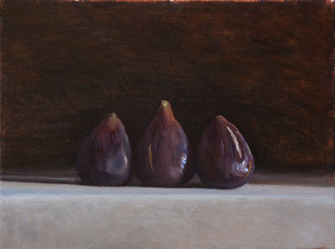 daily painting titled Still Life with Three Figs