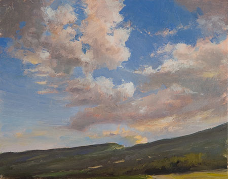 daily painting titled Clouds over the Ventoux