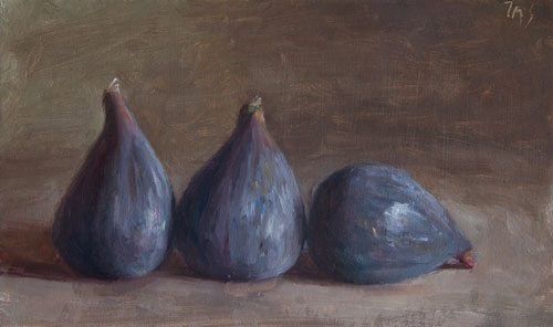 daily painting titled Three Figs