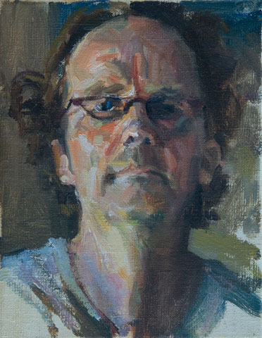 daily painting titled Self-Portrait in my 50th year