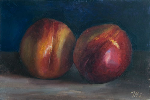 daily painting titled Nectarines