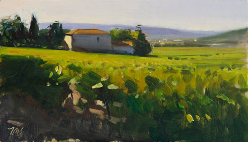 daily painting titled Morning near Mormoiron