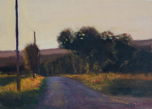 daily painting titled Route de Bedoin, Soir