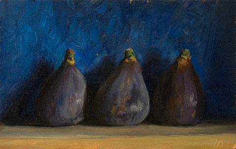 daily painting titled Three Figs
