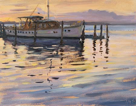 daily painting titled Morning on the Lagoon