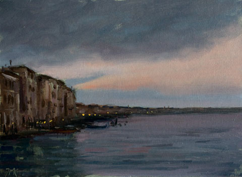 daily painting titled Evening on the Grand Canal