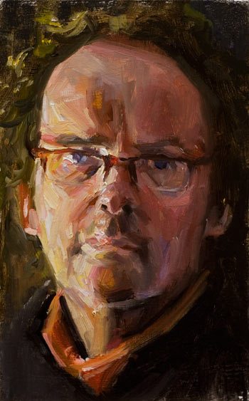 daily painting titled Self Portrait in February