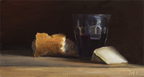 daily painting titled A Simple Supper