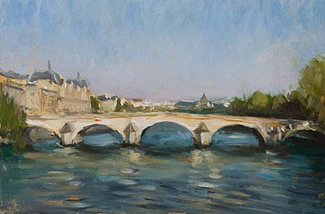 daily painting titled Le Pont Royal et  MusÃ©e D'Orsay