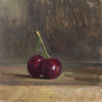 daily painting titled Cherries #3
