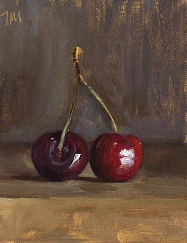daily painting titled Cherries #1